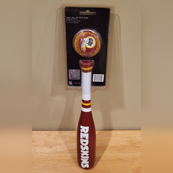 Washington Redskins Softee Mini Baseball Bat Ball Set Soft NFL Vintage Package - Picture 4 of 10